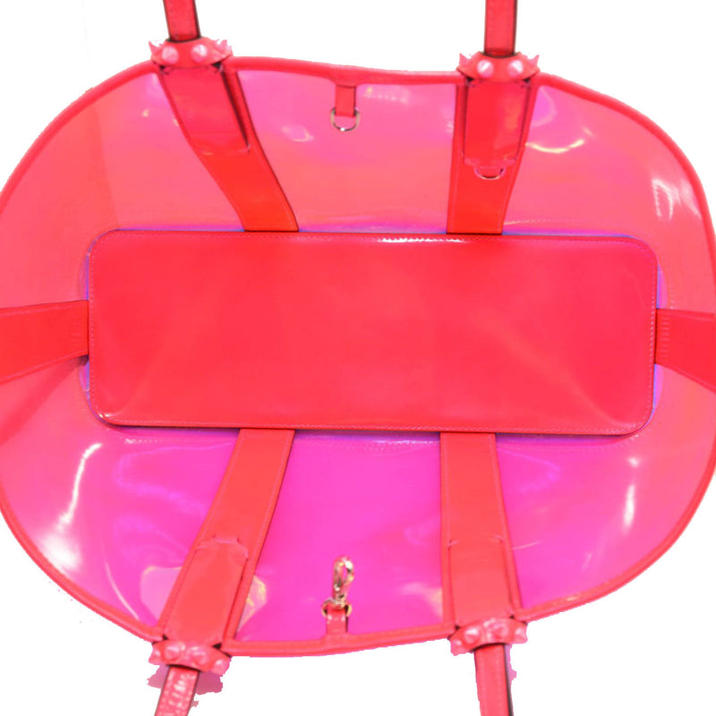 CHRISTIAN LOUBOUTIN PVC Spikes East West Small Cabata Tote Multicolor