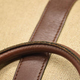 CHANEL Top Handle Turn Lock Coated Canvas Tote in Beige