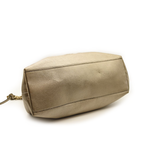 Gucci Metallic Pebbled Calfskin Medium Soho Chain Shoulder Bag Golden Beige