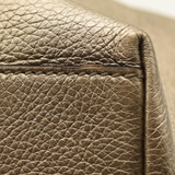 Gucci Metallic Pebbled Calfskin Medium Soho Chain Shoulder Bag Golden Beige