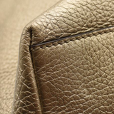 Gucci Metallic Pebbled Calfskin Medium Soho Chain Shoulder Bag Golden Beige