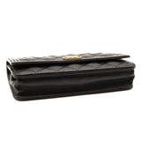 Chanel Caviar Quilted Boy Wallet On Chain WOC Black