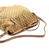 Gucci Brown GG Canvas Bree Satchel Pink Beige