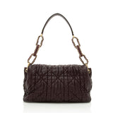 Dior Cannage Lambskin Large Flap Shoulder Bag (SHF-17526)