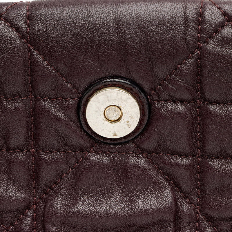 Dior Cannage Lambskin Large Flap Shoulder Bag (SHF-17526)