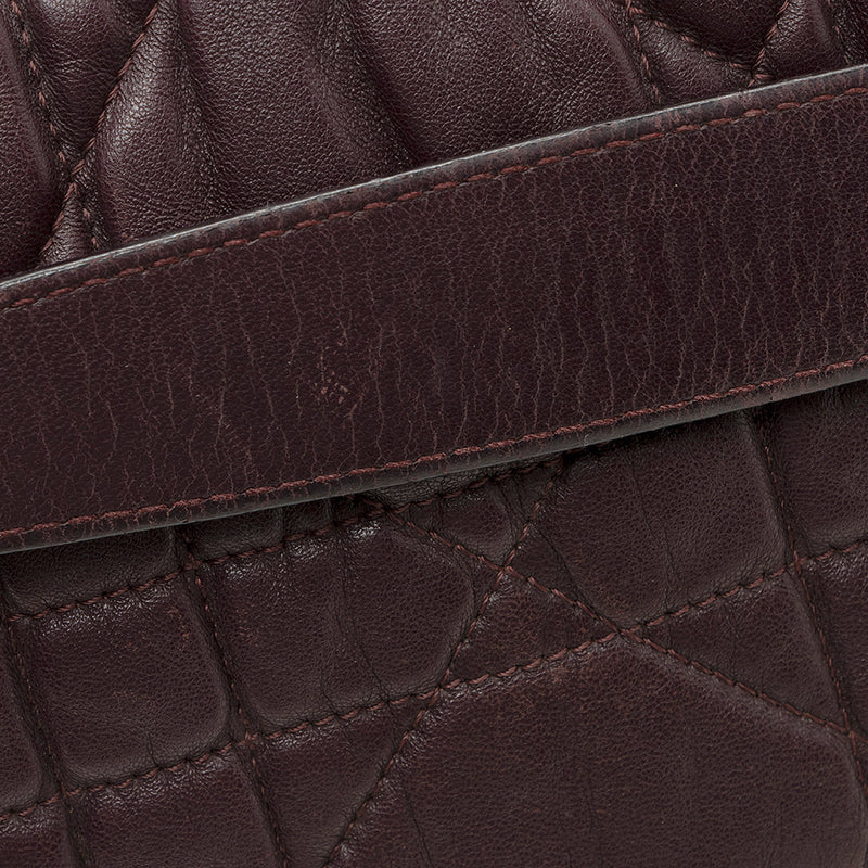 Dior Cannage Lambskin Large Flap Shoulder Bag (SHF-17526)