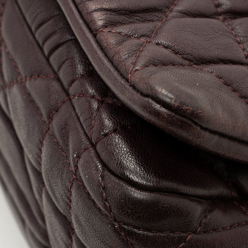 Dior Cannage Lambskin Large Flap Shoulder Bag (SHF-17526)