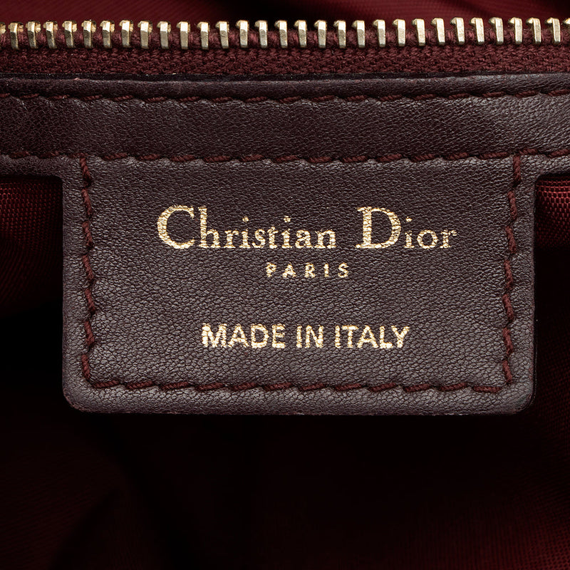 Dior Cannage Lambskin Large Flap Shoulder Bag (SHF-17526)