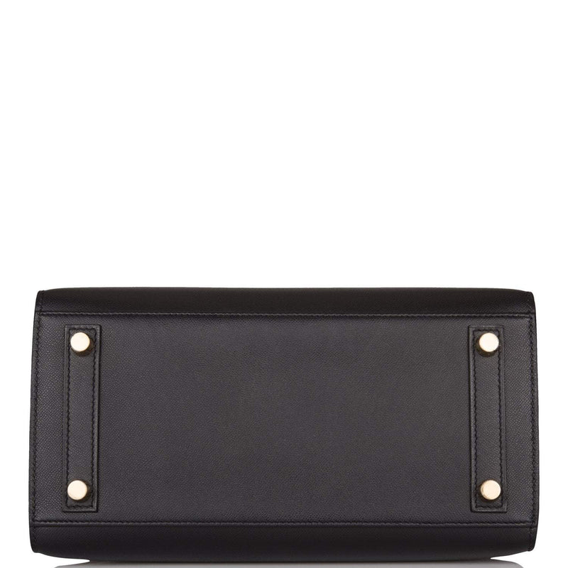 Hermes Black Veau Madame Sellier Birkin 25cm Gold Hardware