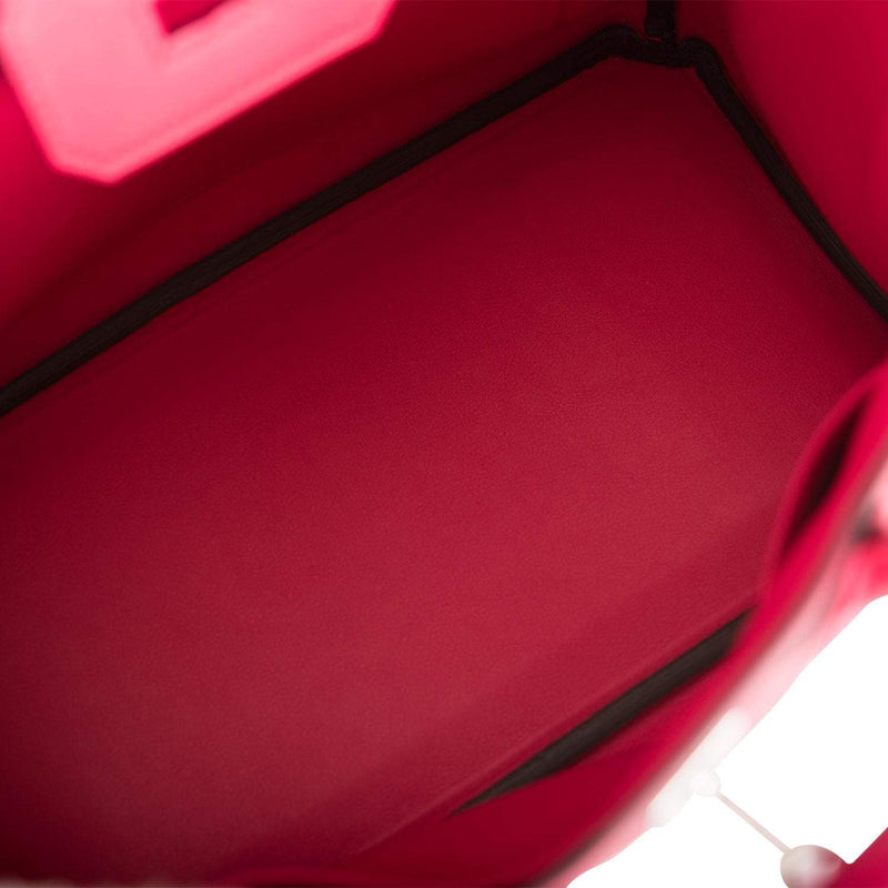Hermes Birkin 25 Framboise Swift Palladium Hardware
