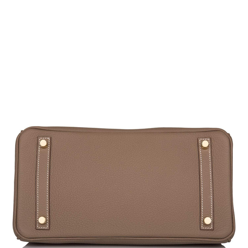 Hermes Etoupe Togo Birkin 30cm Gold Hardware