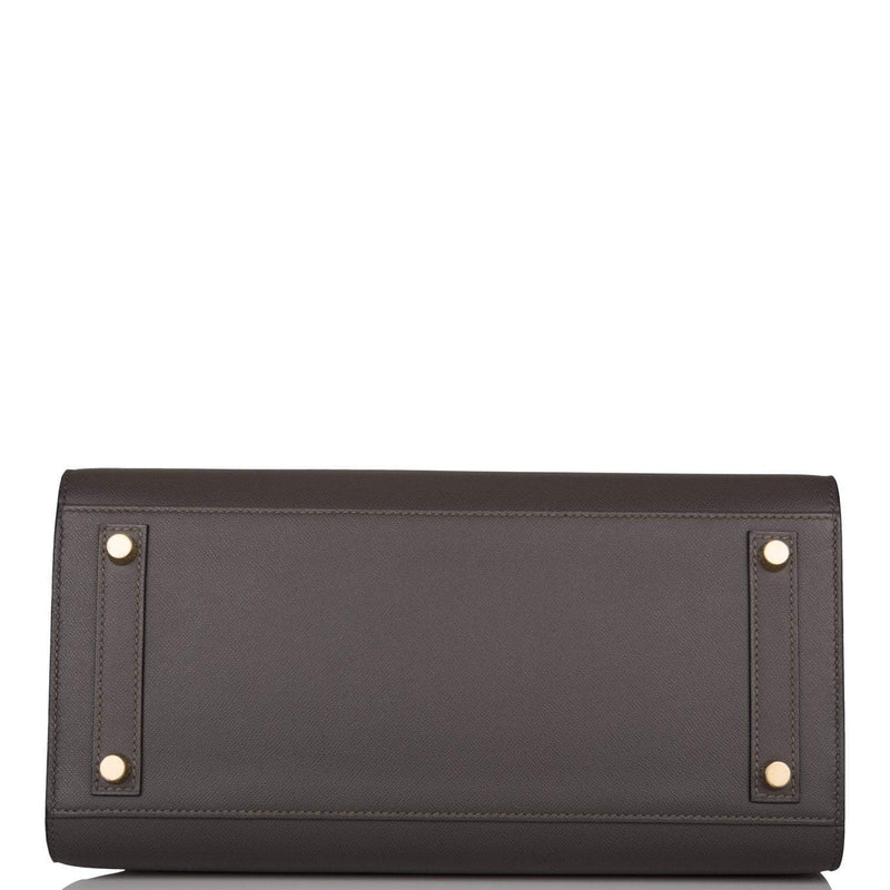 Hermes Graphite Veau Madame Sellier Birkin 30cm Gold Hardware