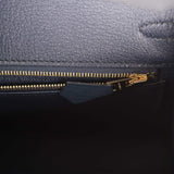 Hermes Birkin Sellier 25 Bleu Indigo Epsom Gold Hardware