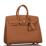 Hermes Birkin Sellier 25 Gold Veau Madame Gold Hardware