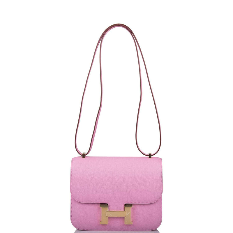 Hermes Mauve Sylvestre Epsom Mini Constance 18cm Permabrass Hardware