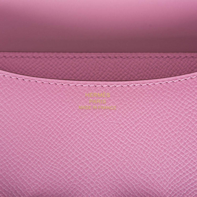 Hermes Mauve Sylvestre Epsom Mini Constance 18cm Permabrass Hardware