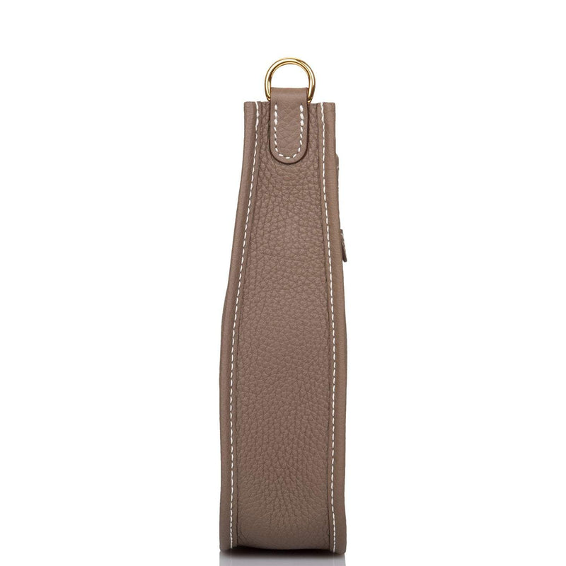 Hermes Etoupe Clemence Evelyne TPM Bag Gold Hardware