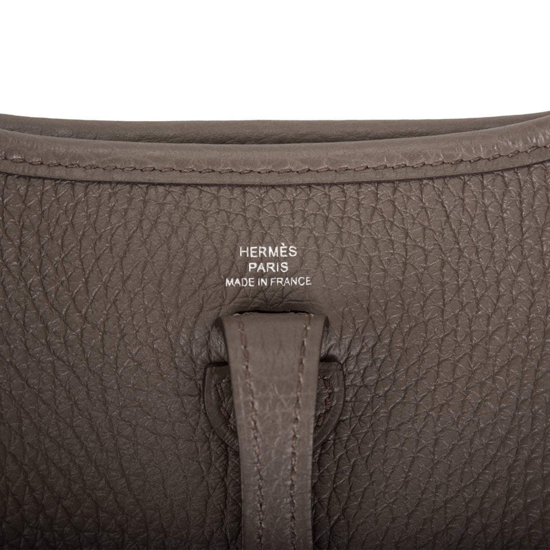 Hermes Etain Clemence Evelyne TPM Bag Palladium Hardware