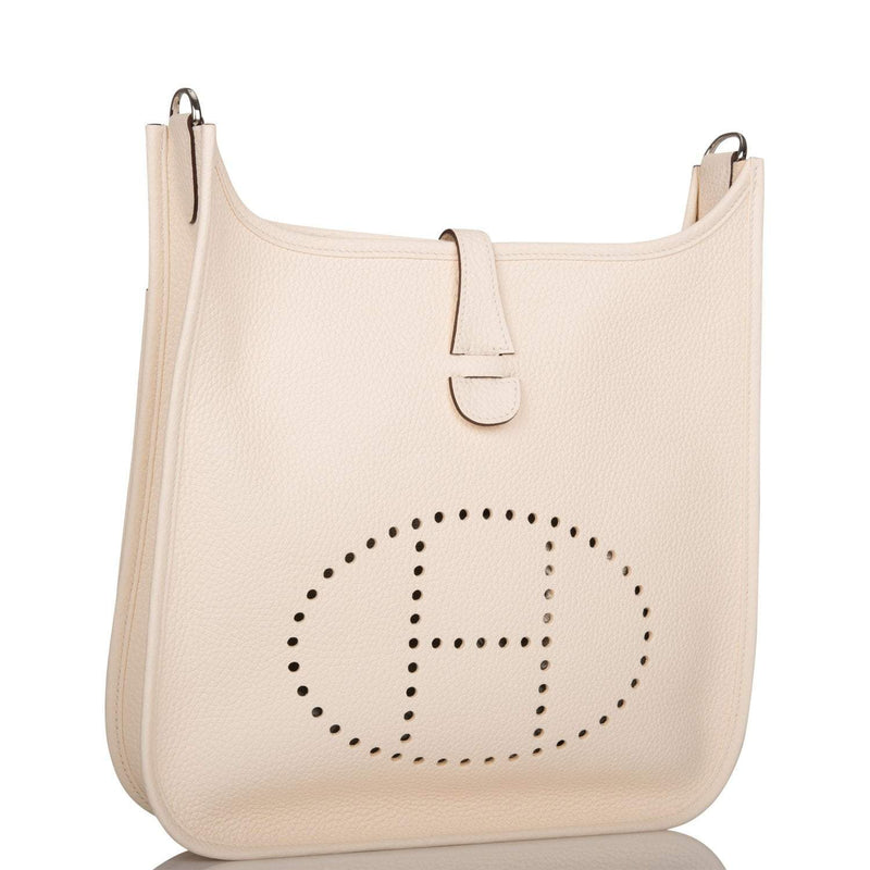 Hermes Nata Clemence Evelyne III PM Bag Palladium Hardware
