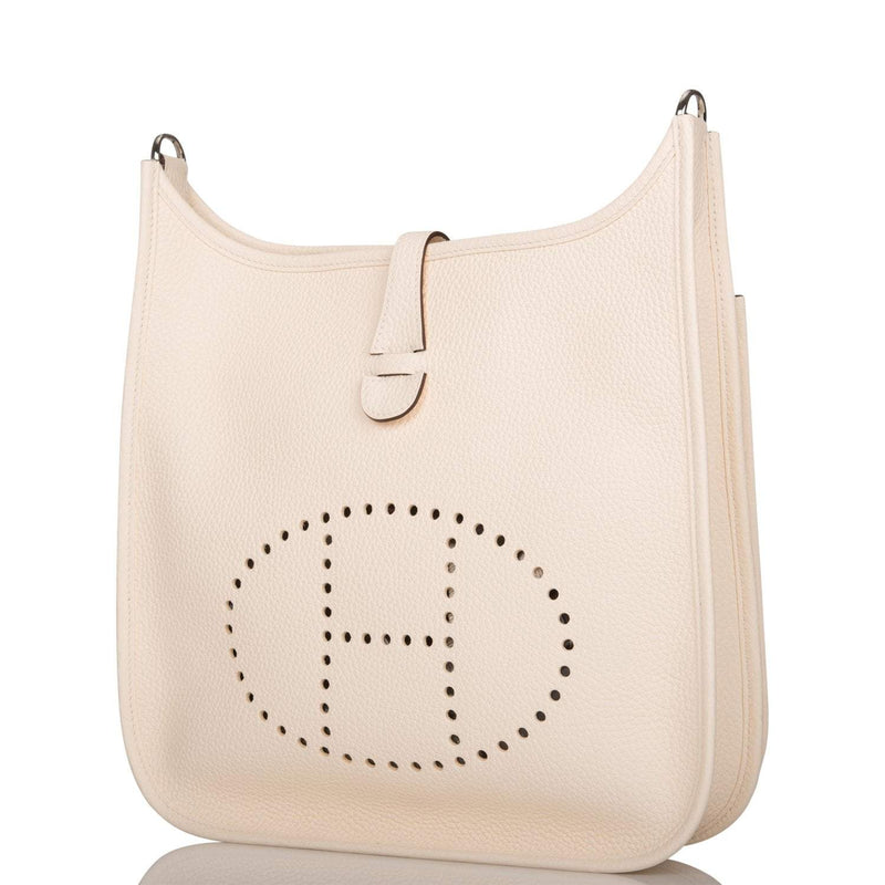Hermes Nata Clemence Evelyne III PM Bag Palladium Hardware