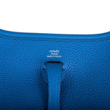 Hermes Bleu Zellige Clemence Evelyne TPM Bag Palladium Hardware