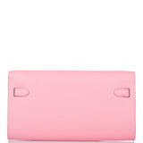 Hermes Rose Confetti Epsom Kelly Wallet To Go Palladium Hardware
