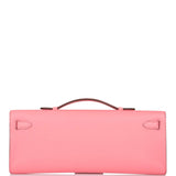 Hermes Rose D'ete Swift Kelly Cut Palladium Hardware