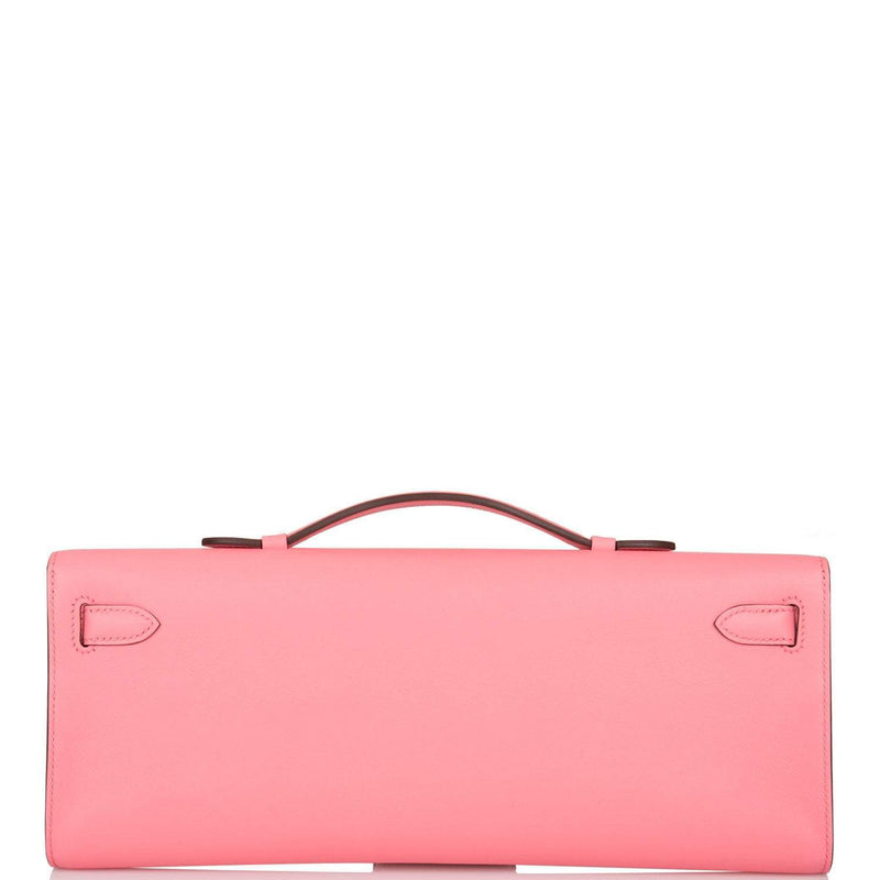 Hermes Rose D'ete Swift Kelly Cut Palladium Hardware