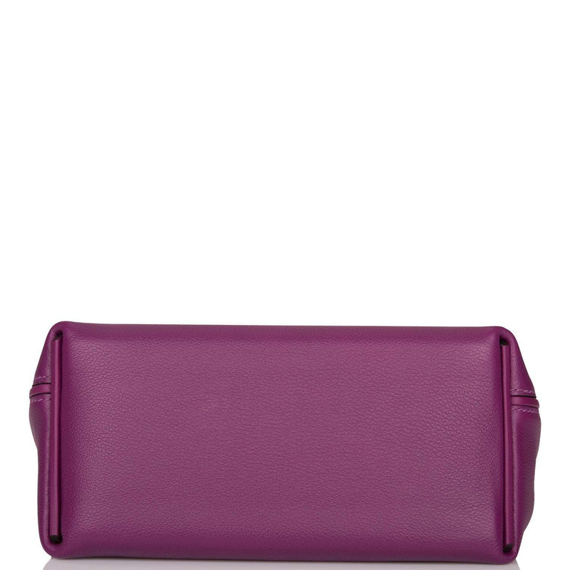 Hermes Anemone Evercolor and Swift Mini 24/24 Bag Palladium Hardware