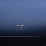 Hermes Kelly Pochette Bleu Brighton Swift Palladium Hardware
