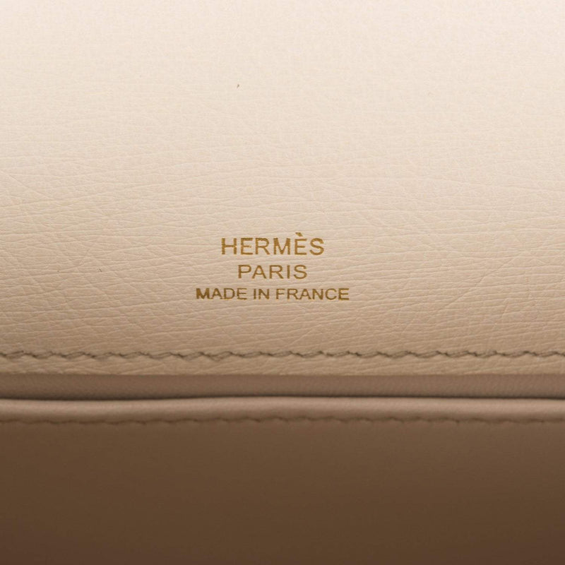 Hermes Kelly Pochette Beton Ostrich Gold Hardware