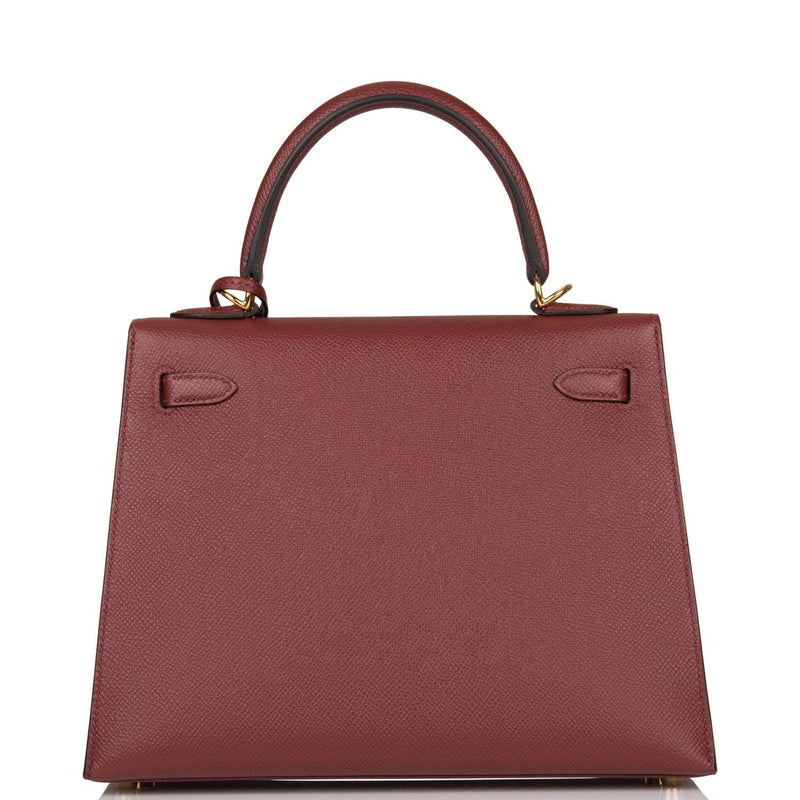 Hermes Kelly Sellier 25cm Rouge H Epsom Gold Hardware