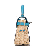 Hermes Bleu du Nord Swift Mini Picnic Kelly Bag 20cm Palladium Hardware