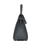 Hermes Bleu Orage Epsom Sellier Kelly 28cm Palladium Hardware