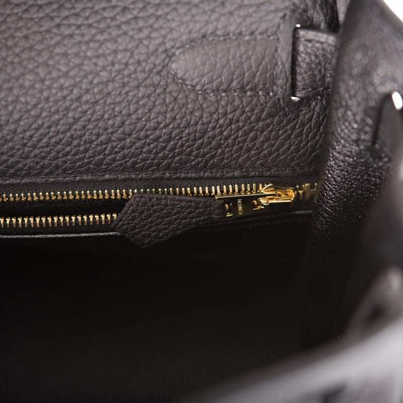 Hermes Black Togo Retourne Kelly 28cm Gold Hardware