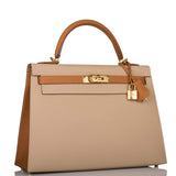 Hermes Kelly Sellier 32cm Gold and Trench Epsom Gold Hardware