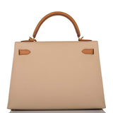Hermes Kelly Sellier 32cm Gold and Trench Epsom Gold Hardware