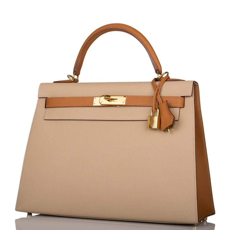 Hermes Kelly Sellier 32cm Gold and Trench Epsom Gold Hardware