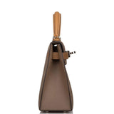 Hermes Tri-Color Kelly Sellier 20 Etoupe, Alezan and Biscuit Epsom Palladium Hardware