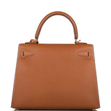Hermes Kelly Sellier 25 Fauve Barenia Gold Hardware