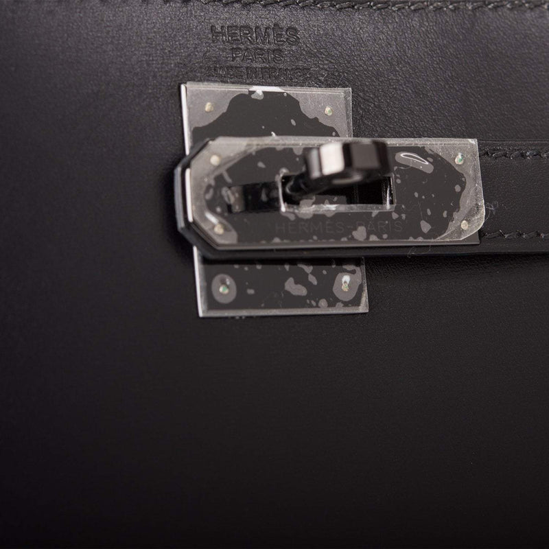 Hermes SO Black Box Retourne Kelly 32cm Black Hardware