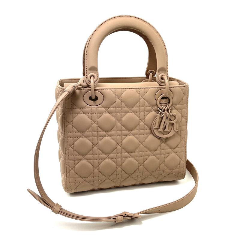 CHRISTIAN DIOR Ultramatte Quilted Cannage Medium Lady Dior