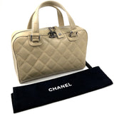 CHANEL Vintage Surpique Bowler Bag