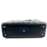 CHRISTIAN DIOR Large Cannage Lady Dior w/ Strap