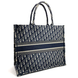 CHRISTIAN DIOR Large Oblique Book Tote - Blue