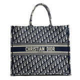 CHRISTIAN DIOR Large Oblique Book Tote - Blue