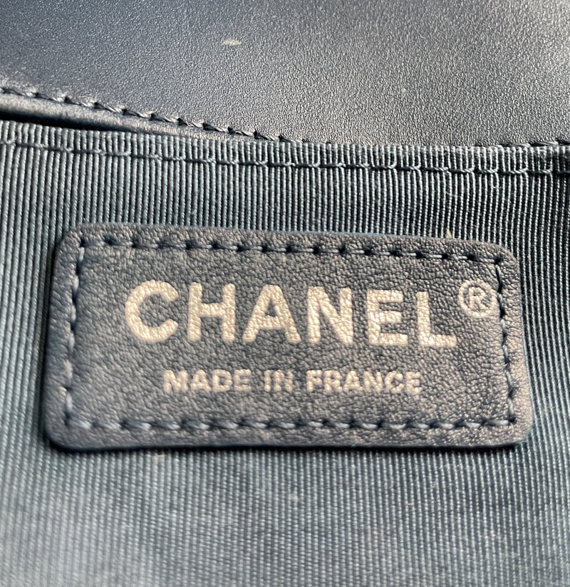 CHANEL Medium Quilted Boy Bag - Blue
