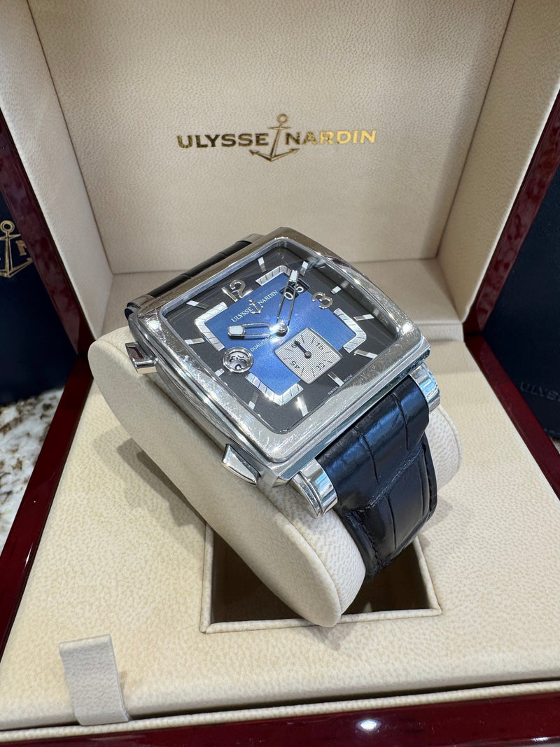 2007 Ulysse Nardin Quadrato Dual Time 243-92/632