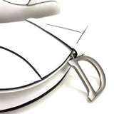 CHRISTIAN DIOR White Leather Saddle Bag