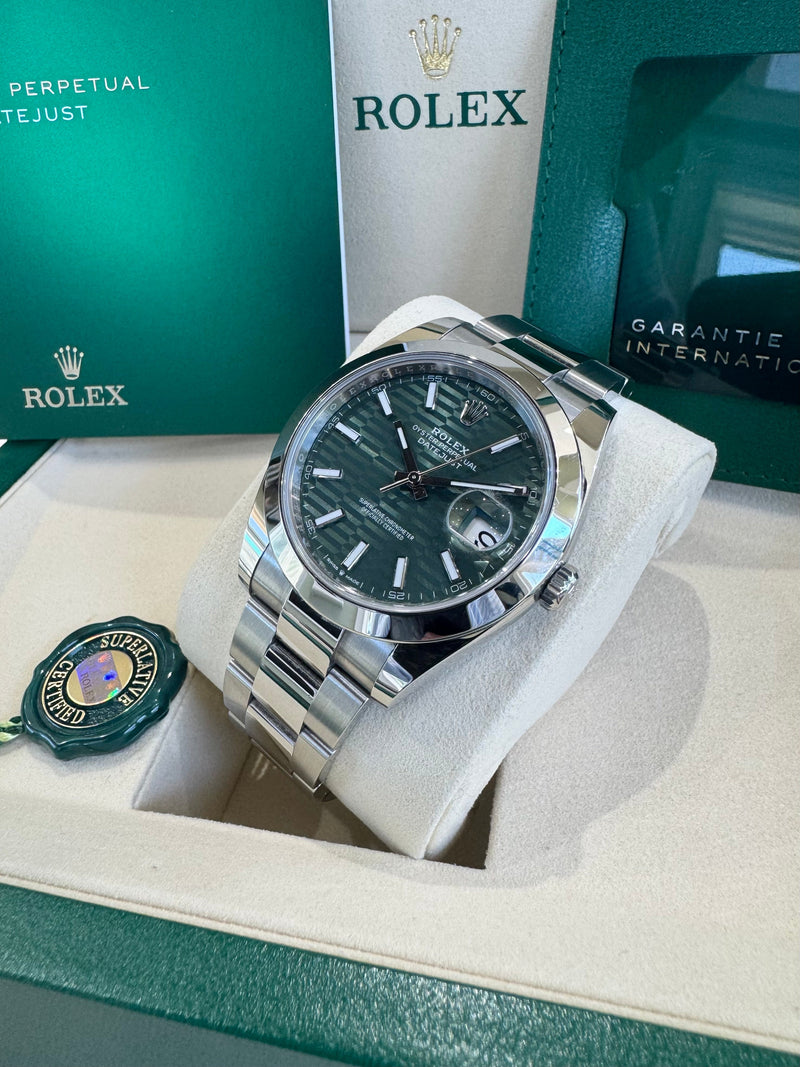 2023 Rolex Datejust 41 Mint Motif 126300